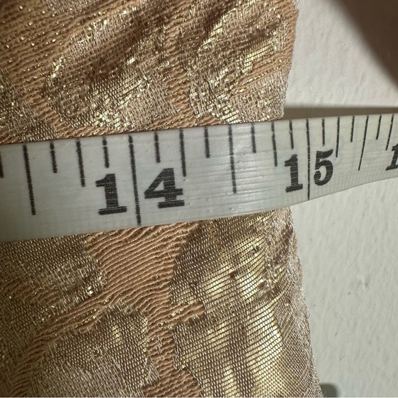NWT Eliza J Jacquard Tulip Blush and Gold Dress Size 8 ** please read no belt - Picture 10 of 11